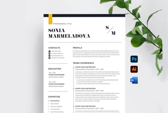 Download Minimalist Resume Template Word - Premium Bundle